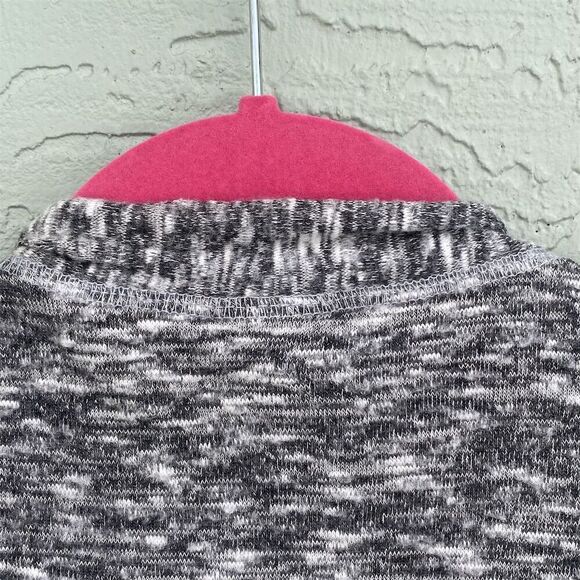 Bobeau Women's 1X Gray Open Front Cardigan Long Sleeve Sweater - Picture 4 of 8